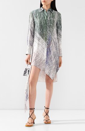 Женское платье из вискозы OFF-WHITE серого цвета по цене 93450 руб., арт. 0WDB235S20FAB0010810 | Фото 2 Женское платье из вискозы OFF-WHITE серого цвета, арт. 0WDB235S20FAB0010810 | Фото 2