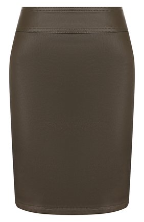 Женская кожаная юбка HELMUT LANG хаки цвета по цене 64950 руб., арт. K01HW305 | Фото 1 Женская кожаная юбка HELMUT LANG хаки цвета, арт. K01HW305 | Фото 1