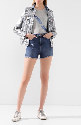 Женская хлопковая футболка EMPORIO ARMANI серого цвета по цене 8540 руб., арт. 3H2T6F/2JQAZ | Фото 2 Женская хлопковая футболка EMPORIO ARMANI серого цвета, арт. 3H2T6F/2JQAZ | Фото 2