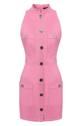 Женское джинсовое платье BALMAIN розового цвета по цене 114500 руб., арт. TF06072/D022 | Фото 1 Женское джинсовое платье BALMAIN розового цвета, арт. TF06072/D022 | Фото 1