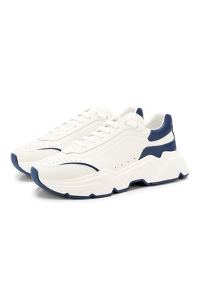 Мужские кожаные кроссовки daymaster DOLCE & GABBANA синего цвета по цене 31550 руб., арт. CS1791/AX589 | Фото 1 Мужские кожаные кроссовки daymaster DOLCE & GABBANA синего цвета, арт. CS1791/AX589 | Фото 1