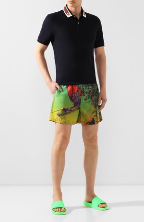 Мужские шлепанцы DOLCE & GABBANA зеленого цвета по цене 19700 руб., арт. CS1786/AX681 | Фото 2 Мужские шлепанцы DOLCE & GABBANA зеленого цвета, арт. CS1786/AX681 | Фото 2