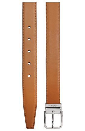 Мужской кожаный ремень DOLCE & GABBANA коричневого цвета, арт. BC4216/AX038 | Фото 2 (Случай: Повседневный; Материал: Натуральная кожа)