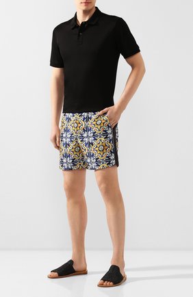 Мужские шлепанцы DOLCE & GABBANA черного цвета по цене 39550 руб., арт. A80180/AX601 | Фото 2 Мужские шлепанцы DOLCE & GABBANA черного цвета, арт. A80180/AX601 | Фото 2