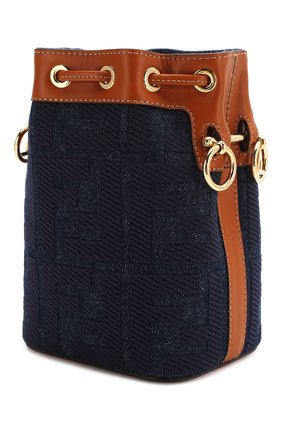 Женская сумка mon tresor FENDI синего цвета по цене 136000 руб., арт. 8BS010 A9P2 | Фото 3 Женская сумка mon tresor FENDI синего цвета, арт. 8BS010 A9P2 | Фото 3