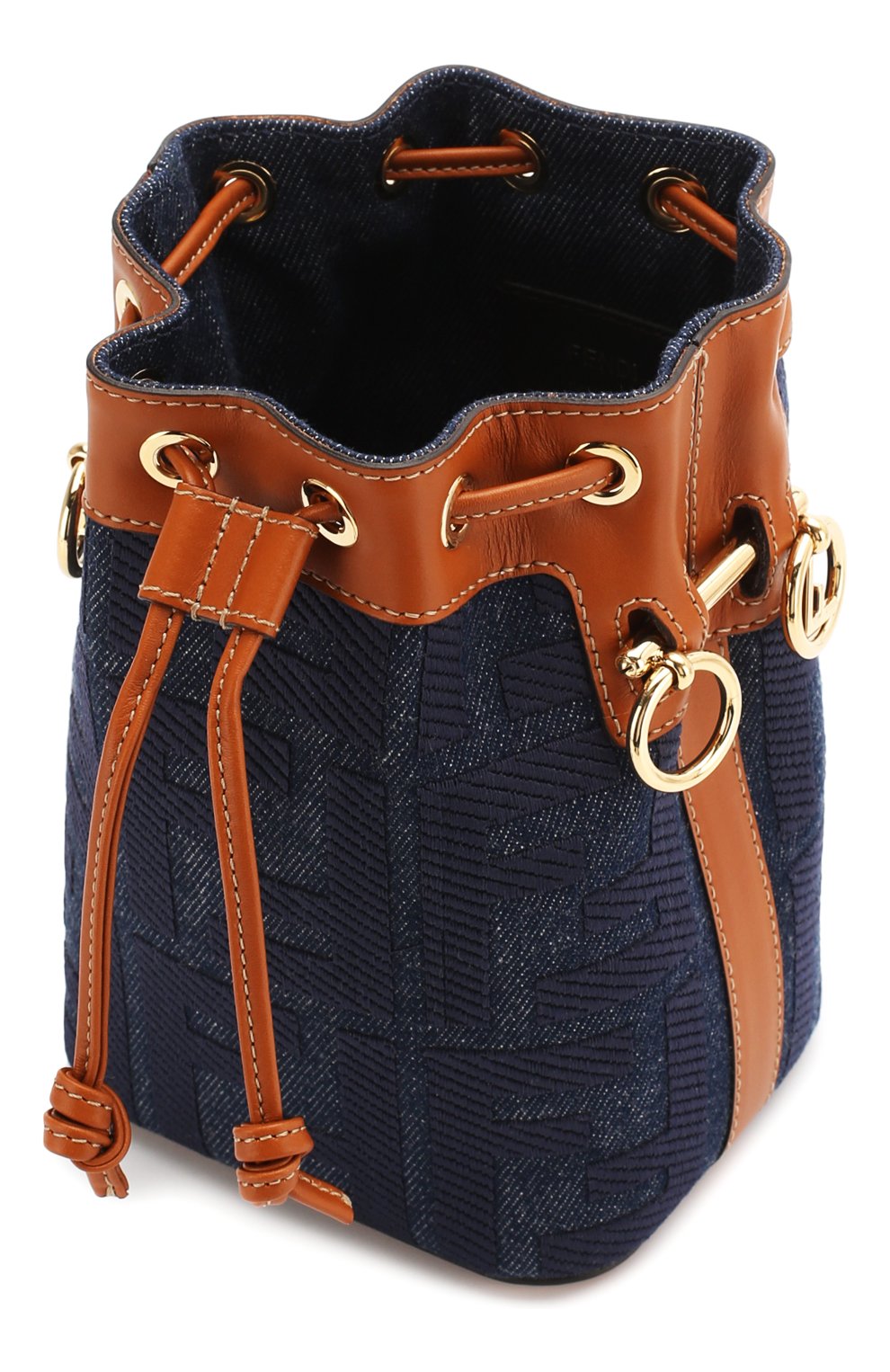 Женская сумка mon tresor FENDI синего цвета по цене 136000 руб., арт. 8BS010 A9P2 | Фото 4 Женская сумка mon tresor FENDI синего цвета, арт. 8BS010 A9P2 | Фото 4