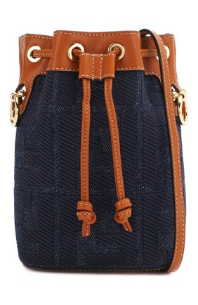 Женская сумка mon tresor FENDI синего цвета по цене 136000 руб., арт. 8BS010 A9P2 | Фото 6 Женская сумка mon tresor FENDI синего цвета, арт. 8BS010 A9P2 | Фото 6