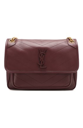 Женская сумка niki medium SAINT LAURENT бордового цвета по цене 175500 руб., арт. 498894/1EL07 | Фото 1 Женская сумка niki medium SAINT LAURENT бордового цвета, арт. 498894/1EL07 | Фото 1