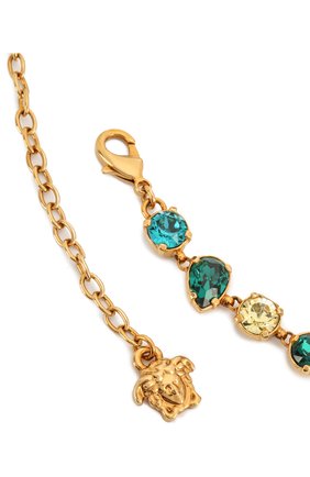 Женское колье medusa VERSACE зеленого цвета по цене 63300 руб., арт. DG1H561/DJMX | Фото 2 Женское колье medusa VERSACE зеленого цвета, арт. DG1H561/DJMX | Фото 2