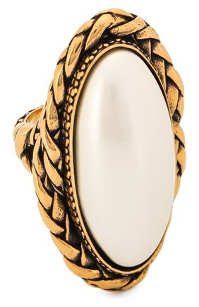 Женское кольцо ALEXANDER MCQUEEN золотого цвета по цене 33450 руб., арт. 621758/J160K | Фото 1 Женское кольцо ALEXANDER MCQUEEN золотого цвета, арт. 621758/J160K | Фото 1 (Материал: Металл)