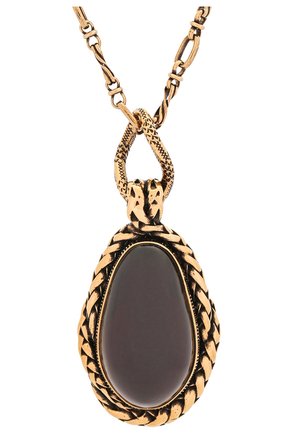 Женское колье ALEXANDER MCQUEEN бордового цвета по цене 43100 руб., арт. 621755/J160T | Фото 2 Женское колье ALEXANDER MCQUEEN бордового цвета, арт. 621755/J160T | Фото 2