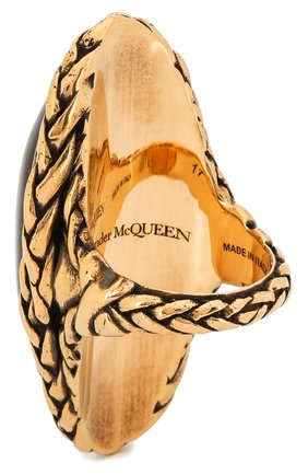 Женское кольцо ALEXANDER MCQUEEN бордового цвета по цене 30800 руб., арт. 621758/J160T | Фото 2 Женское кольцо ALEXANDER MCQUEEN бордового цвета, арт. 621758/J160T | Фото 2