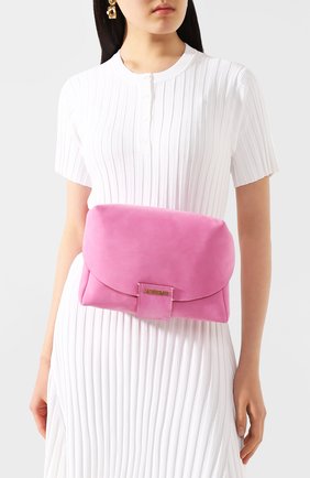 Женская поясная сумка le sac manosque JACQUEMUS розового цвета по цене 63600 руб., арт. 201BA18/61400 | Фото 2 Женская поясная сумка le sac manosque JACQUEMUS розового цвета, арт. 201BA18/61400 | Фото 2