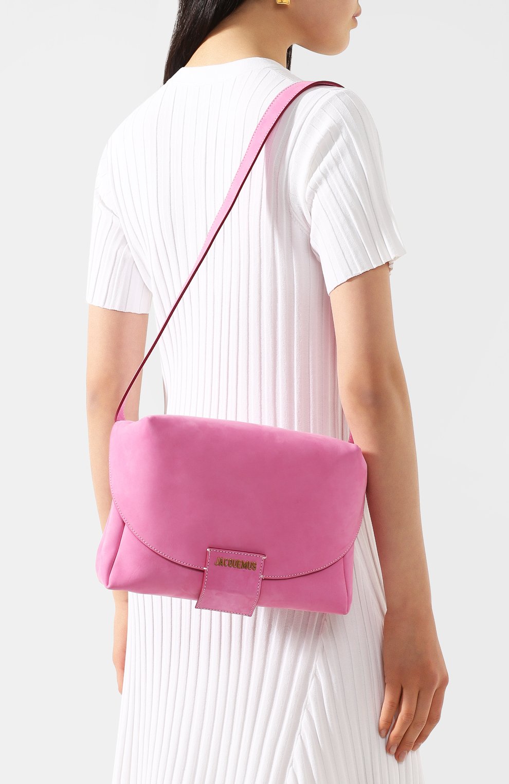 Женская поясная сумка le sac manosque JACQUEMUS розового цвета по цене 63600 руб., арт. 201BA18/61400 | Фото 5 Женская поясная сумка le sac manosque JACQUEMUS розового цвета, арт. 201BA18/61400 | Фото 5