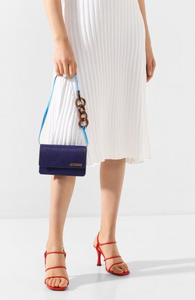 Женская сумка le riviera JACQUEMUS голубого цвета по цене 49950 руб., арт. 201BA04/63350 | Фото 2 Женская сумка le riviera JACQUEMUS голубого цвета, арт. 201BA04/63350 | Фото 2