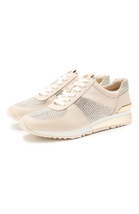 Женские кожаные кроссовки allie MICHAEL MICHAEL KORS золотого цвета по цене 21650 руб., арт. 43R0ALFS2D | Фото 1 Женские кожаные кроссовки allie MICHAEL MICHAEL KORS золотого цвета, арт. 43R0ALFS2D | Фото 1