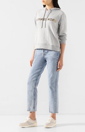 Женские кожаные кроссовки allie MICHAEL MICHAEL KORS золотого цвета по цене 21650 руб., арт. 43R0ALFS2D | Фото 2 Женские кожаные кроссовки allie MICHAEL MICHAEL KORS золотого цвета, арт. 43R0ALFS2D | Фото 2