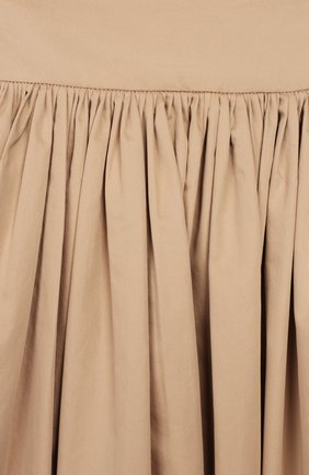 Детская хлопковая юбка UNLABEL бежевого цвета, арт. MAGN0LIA-1/12-IN002/8A-10A | Фото 3 (Случай: Повседневный; Материал внешний: Хлопок; Ростовка одежда: 8 лет | 128 см)
