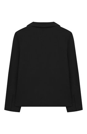 Детский хлопковый жакет UNLABEL черного цвета по цене 14550 руб., арт. IVY-2/56-IN06/12A-16A | Фото 2 Детский хлопковый жакет UNLABEL черного цвета, арт. IVY-2/56-IN06/12A-16A | Фото 2