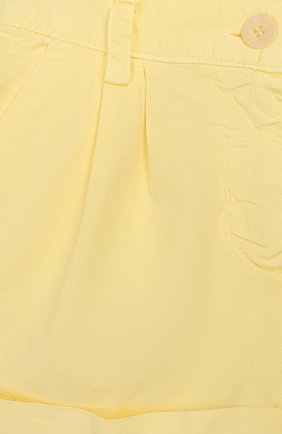 Детские хлопковые шорты IL GUFO желтого цвета, арт. P20PS008C6002/2A-4A | Фото 3 (Случай: Повседневный; Материал внешний: Хлопок; Девочки Кросс-КТ: Шорты-одежда; Ростовка одежда: 18 мес | 86 см, 2 года | 92 см, 3 года | 98 см)