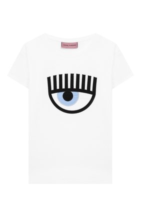 Детская хлопковая футболка CHIARA FERRAGNI белого цвета по цене 6995 руб., арт. 20PE-CFKT008 | Фото 1 Детская хлопковая футболка CHIARA FERRAGNI белого цвета, арт. 20PE-CFKT008 | Фото 1