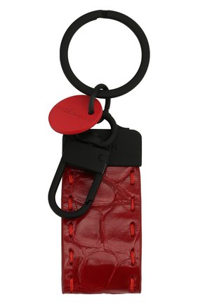 Мужской брелок из кожи аллигатора KITON красного цвета по цене 23200 руб., арт. UPCBLAKN00730 | Фото 2 Мужской брелок из кожи аллигатора KITON красного цвета, арт. UPCBLAKN00730 | Фото 2 (Материал: Экзотическая кожа)