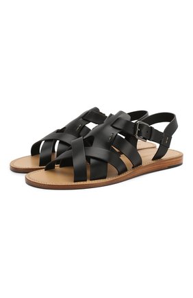 Мужские кожаные сандалии pantheon DOLCE & GABBANA черного цвета по цене 47300 руб., арт. A80162/AJ634 | Фото 1 Мужские кожаные сандалии pantheon DOLCE & GABBANA черного цвета, арт. A80162/AJ634 | Фото 1