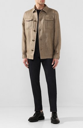 Мужская льняная куртка LORO PIANA бежевого цвета по цене 234500 руб., арт. FAI9991 | Фото 2 Мужская льняная куртка LORO PIANA бежевого цвета, арт. FAI9991 | Фото 2