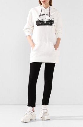 Женская хлопковое худи GOLDEN GOOSE DELUXE BRAND белого цвета по цене 29500 руб., арт. G36WP028.F1 | Фото 2 Женская хлопковое худи GOLDEN GOOSE DELUXE BRAND белого цвета, арт. G36WP028.F1 | Фото 2