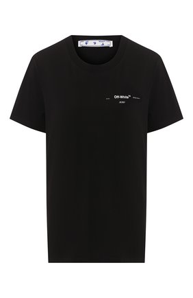 Женская хлопковая футболка OFF-WHITE черного цвета по цене 21250 руб., арт. 0WAA049S20JER0101084 | Фото 1 Женская хлопковая футболка OFF-WHITE черного цвета, арт. 0WAA049S20JER0101084 | Фото 1