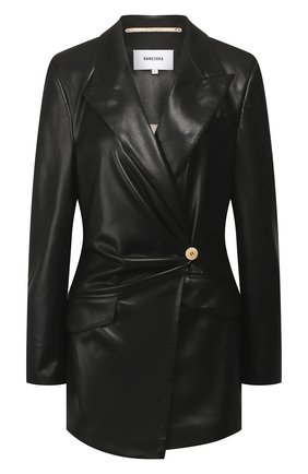 Женский двубортный жакет NANUSHKA черного цвета по цене 54300 руб., арт. BLAIR_BLACK_VEGAN LEATHER | Фото 1 Женский двубортный жакет NANUSHKA черного цвета, арт. BLAIR_BLACK_VEGAN LEATHER | Фото 1