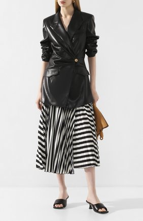 Женский двубортный жакет NANUSHKA черного цвета по цене 54300 руб., арт. BLAIR_BLACK_VEGAN LEATHER | Фото 2 Женский двубортный жакет NANUSHKA черного цвета, арт. BLAIR_BLACK_VEGAN LEATHER | Фото 2