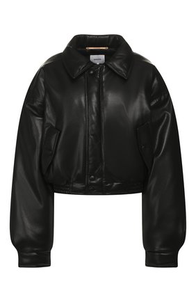Женский бомбер NANUSHKA черного цвета по цене 51900 руб., арт. B0MI_BLACK_VEGAN LEATHER | Фото 1 Женский бомбер NANUSHKA черного цвета, арт. B0MI_BLACK_VEGAN LEATHER | Фото 1