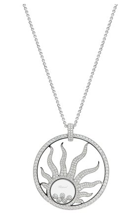 Женские кулон CHOPARD белого золота цвета по цене 3033600 руб., арт. 796455-1001 | Фото 1 Женские кулон CHOPARD белого золота цвета, арт. 796455-1001 | Фото 1