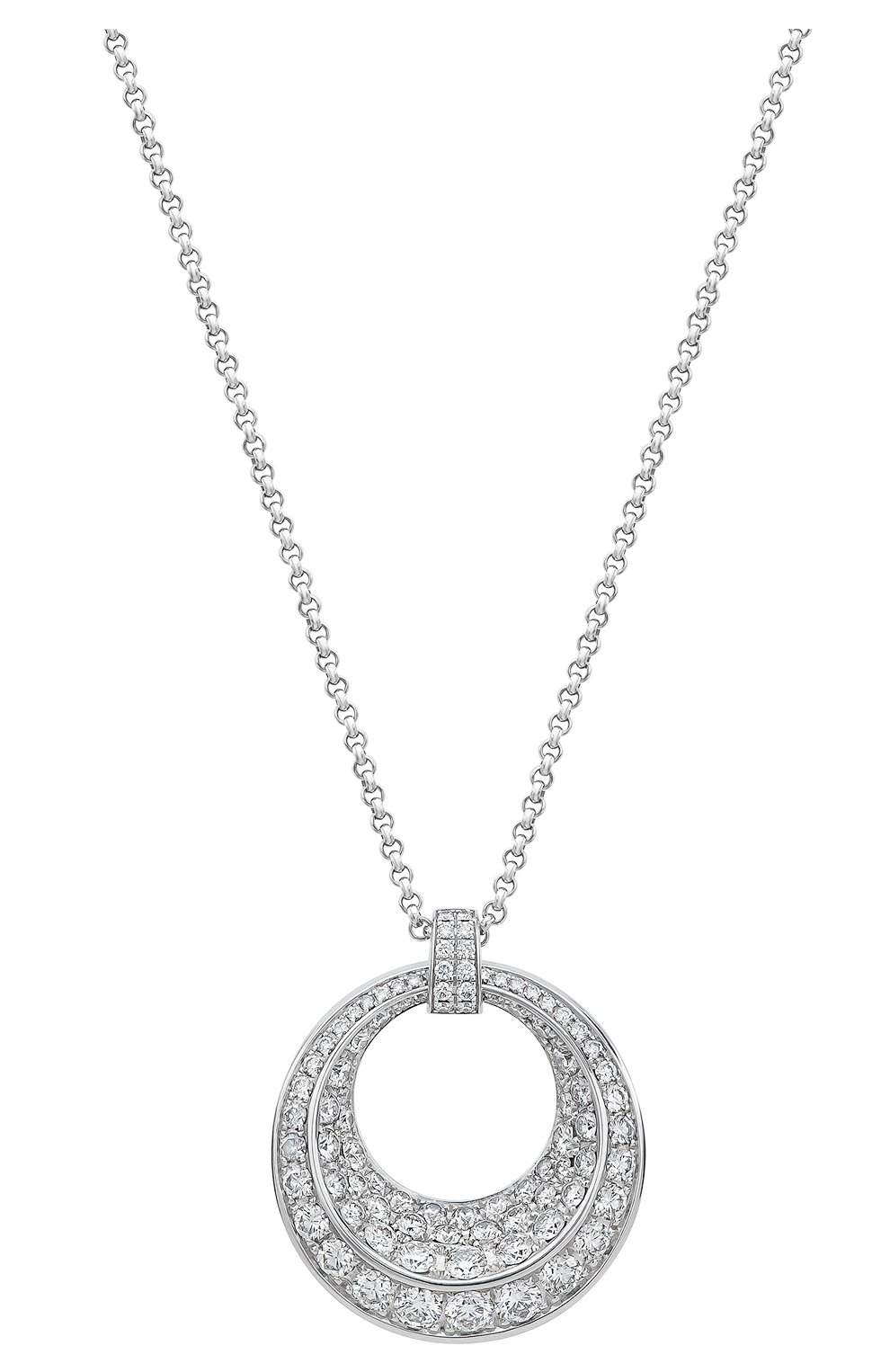 Женские кулон CHOPARD бесцветного цвета, арт. 797861-1005 | Фото 1 (Материал сплава: Белое золото; Драгоценные камни: Бриллианты)