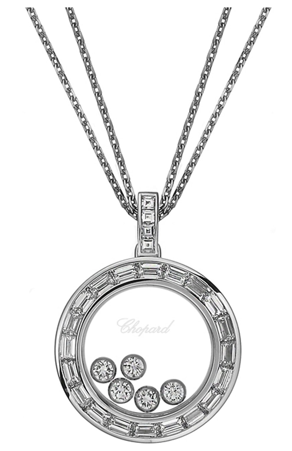 Женские кулон CHOPARD белого золота цвета, арт. 799438-1001 | Фото 1