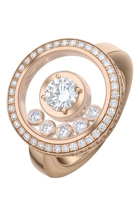 Женские кольцо CHOPARD бесцветного цвета, арт. 826668-0014 | Фото 1 (Материал сплава: Желтое золото; Драгоценные камни: Бриллианты)