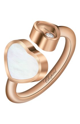 Женские кольцо CHOPARD бесцветного цвета, арт. 829482-5310 | Фото 1 (Материал сплава: Розовое золото; Драгоценные камни: Бриллианты)