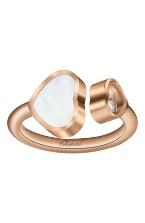 Женские кольцо CHOPARD бесцветного цвета, арт. 829482-5310 | Фото 2 (Материал сплава: Розовое золото; Драгоценные камни: Бриллианты)