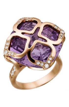 Женские кольцо CHOPARD бесцветного цвета, арт. 829563-5010 | Фото 1 (Материал сплава: Розовое золото; Драгоценные камни: Бриллианты)