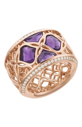 Женские кольцо CHOPARD бесцветного цвета, арт. 829564-5010 | Фото 1 (Материал сплава: Розовое золото; Драгоценные камни: Бриллианты)
