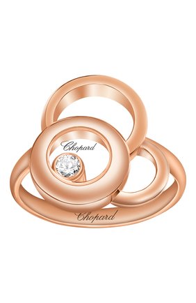 Женские кольцо CHOPARD бесцветного цвета, арт. 829769-5010 | Фото 2 (Материал сплава: Розовое золото; Драгоценные камни: Бриллианты)