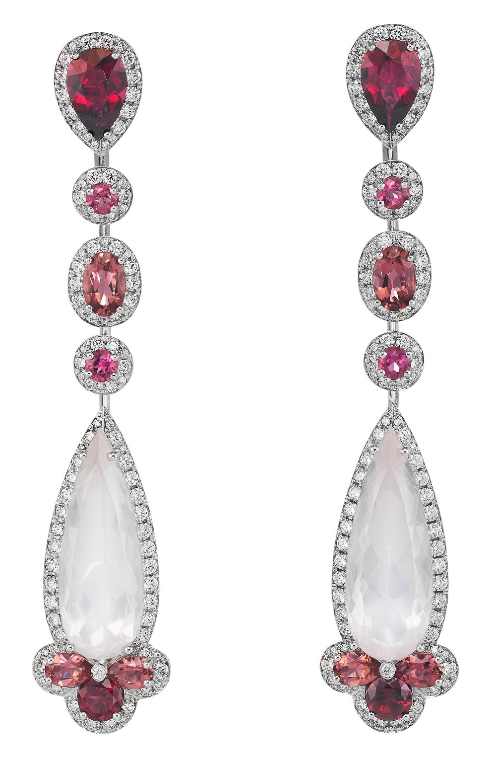 Женские серьги CHOPARD бесцветного цвета, арт. 849705-1002 | Фото 1 (Материал сплава: Белое золото; Драгоценные камни: Другие)