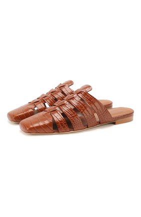 Женские кожаные сабо diana x deveaux MALONE SOULIERS коричневого цвета по цене 48550 руб., арт. DIANA FLAT 3 | Фото 1 Женские кожаные сабо diana x deveaux MALONE SOULIERS коричневого цвета, арт. DIANA FLAT 3 | Фото 1