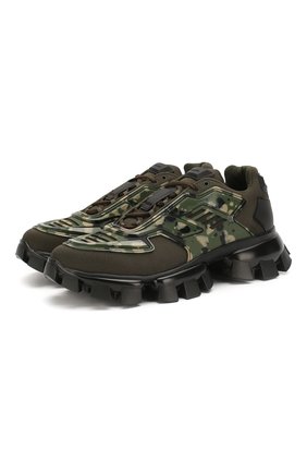 Мужские комбинированные кроссовки cloudbust thunder PRADA хаки цвета по цене 65000 руб., арт. 2EG293-3L44-F0161 | Фото 1 Мужские комбинированные кроссовки cloudbust thunder PRADA хаки цвета, арт. 2EG293-3L44-F0161 | Фото 1
