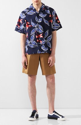 Мужские текстильные кеды PRADA синего цвета по цене 48500 руб., арт. 2EG302-89C-F0E7M | Фото 2 Мужские текстильные кеды PRADA синего цвета, арт. 2EG302-89C-F0E7M | Фото 2