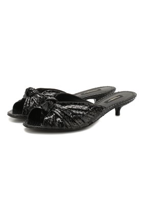 Женские мюли из кожи питона DOLCE & GABBANA черного цвета по цене 63550 руб., арт. CR1076/A2043 | Фото 1 Женские мюли из кожи питона DOLCE & GABBANA черного цвета, арт. CR1076/A2043 | Фото 1