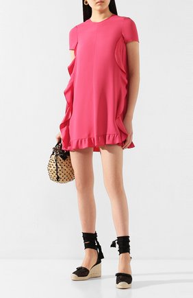 Женские текстильные босоножки REDVALENTINO черного цвета по цене 29950 руб., арт. TQ0S0D87/ZAH | Фото 2 Женские текстильные босоножки REDVALENTINO черного цвета, арт. TQ0S0D87/ZAH | Фото 2