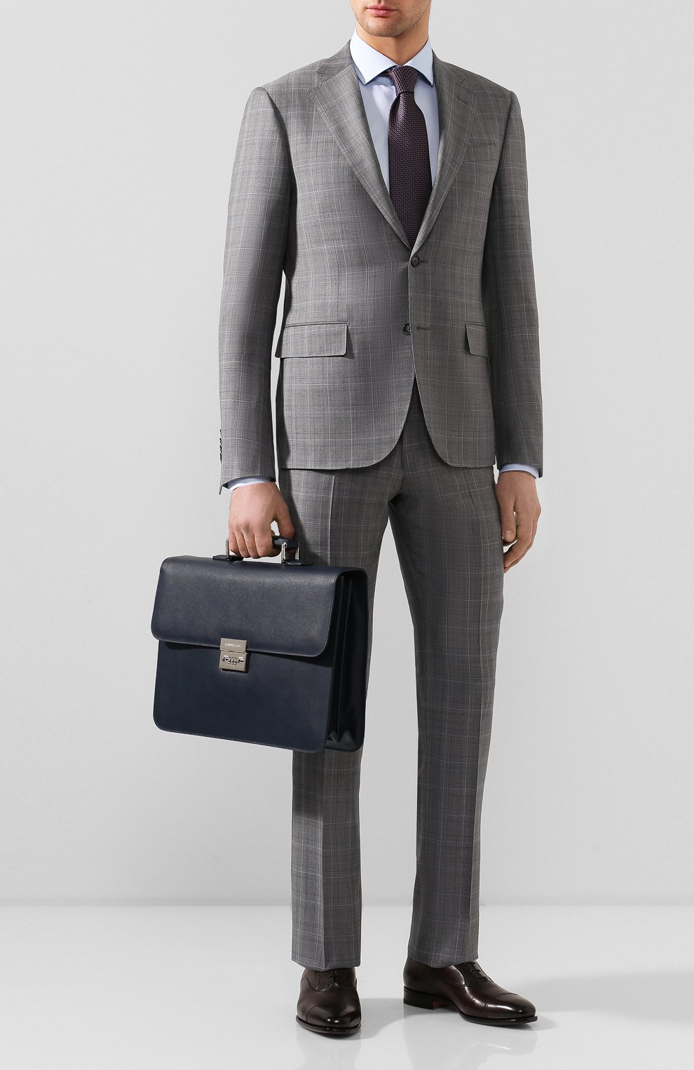 Мужской кожаный портфель CORNELIANI темно-синего цвета по цене 129500 руб., арт. 00TD15-0021812/00 | Фото 2 Мужской кожаный портфель CORNELIANI темно-синего цвета, арт. 00TD15-0021812/00 | Фото 2