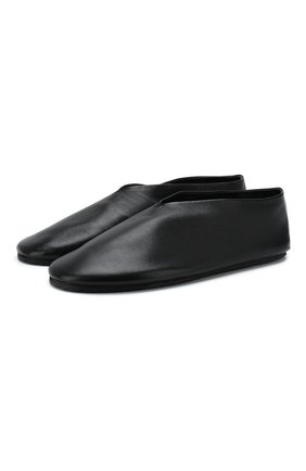 Мужские кожаные слиперы JIL SANDER черного цвета по цене 28600 руб., арт. JI34505A-11503 | Фото 1 Мужские кожаные слиперы JIL SANDER черного цвета, арт. JI34505A-11503 | Фото 1